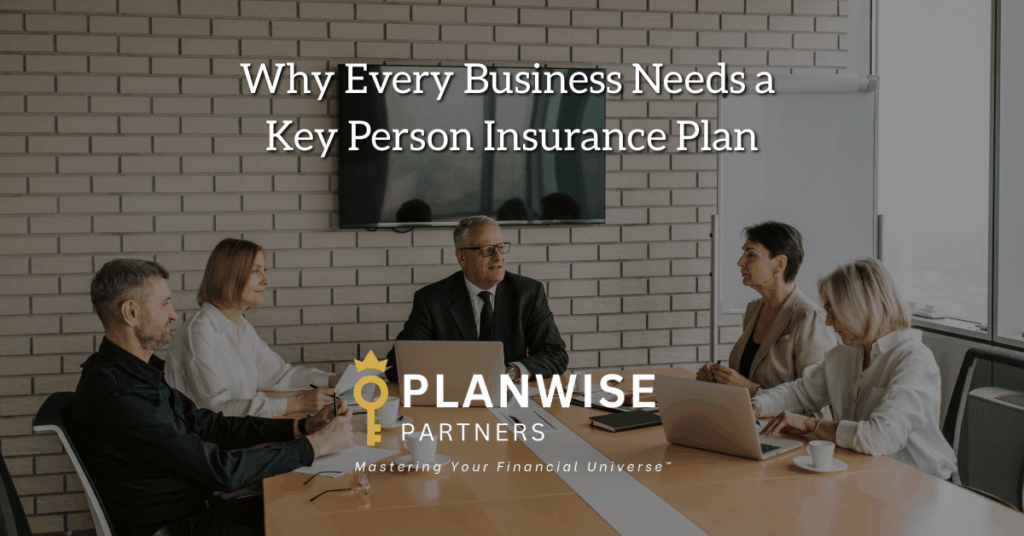 Business team discussing Key Person Insurance coverage and succession planning for company stability